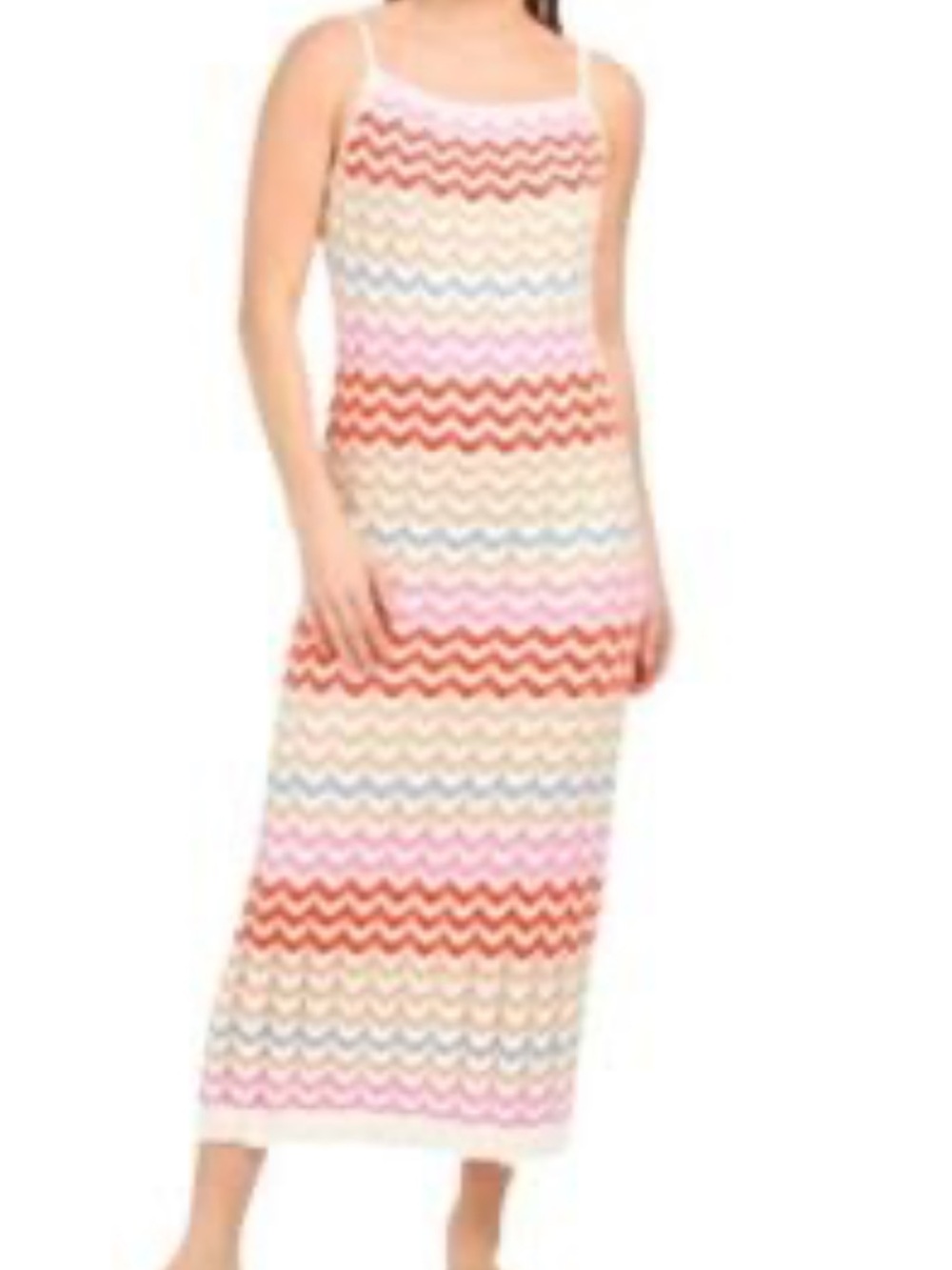 Rachel Zoe Chevron Crochet Knit Maxi Dress Size Medium NWOT